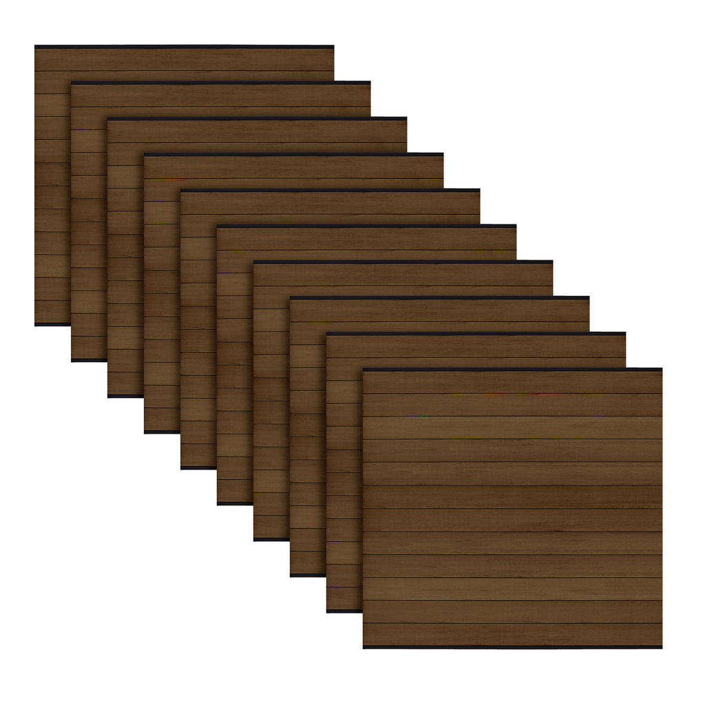 10-Pack Co-extruded Composite Fence Kits - Brushed Canyon Brown (6 ft. x 6 ft. - 6 ft. Surface Mount Posts)