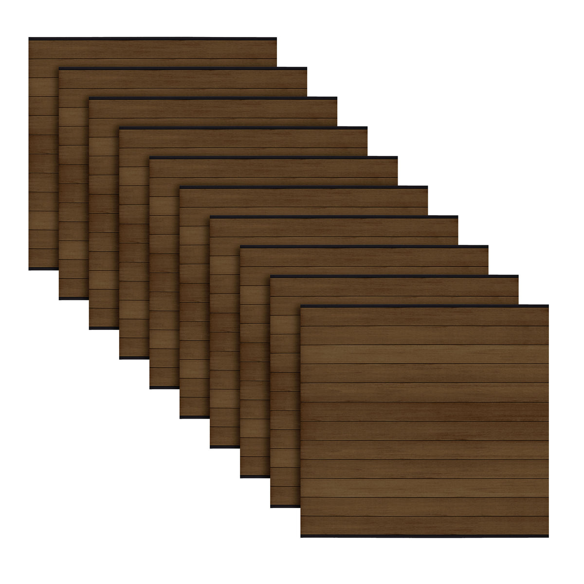 10-Pack Co-extruded Composite Fence Kits - Brushed Canyon Brown (6 ft. x 6 ft. - 6 ft. Surface Mount Posts)