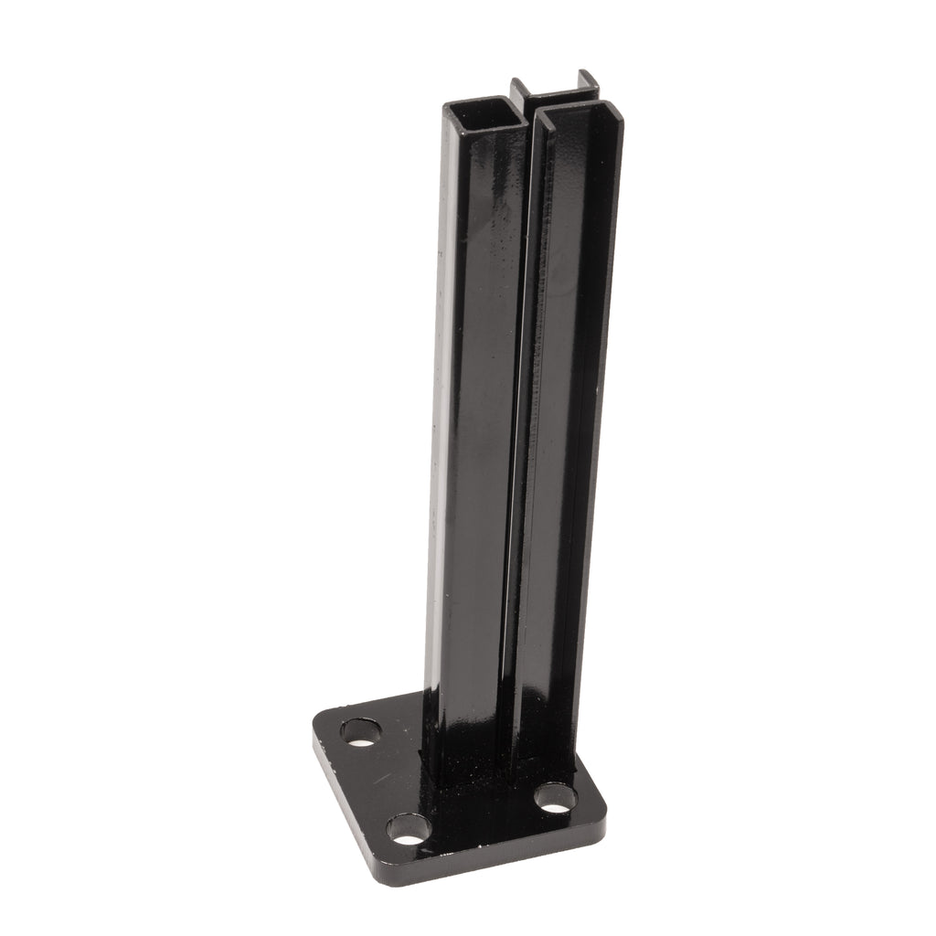 Aluminum 6 ft. Surface Mount Fence Post - Black (3.15 in. x 3.15 in. x 6 ft.)