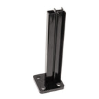 Aluminum 6 ft. Surface Mount Fence Post - Black (3.15 in. x 3.15 in. x 6 ft.)
