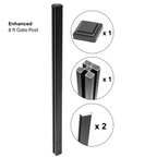 Aluminum In-Ground Gate Frame & Panel Kit - Umber (5 Panels + 1 Gate - 5 ft. x 8 ft.)
