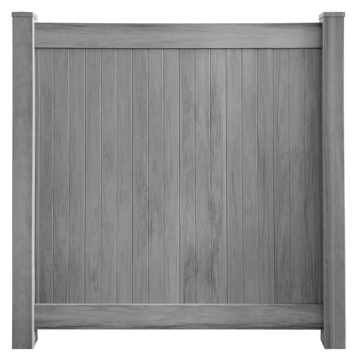 Vinyl Post with Aluminum Insert - Woodgrain Gray (5 in. x 5 in. x 8 ft.)