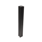 Aluminum 6 ft. Surface Mount Fence Post - Black (3.15 in. x 3.15 in. x 6 ft.)