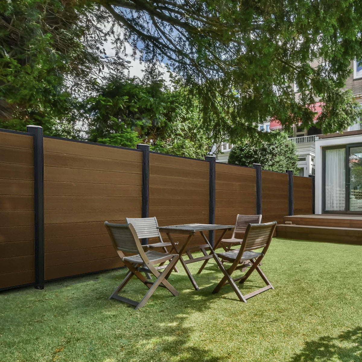 Co-extruded Composite Fence Panel - Brushed Canyon Brown (6 ft. x 6 ft.)