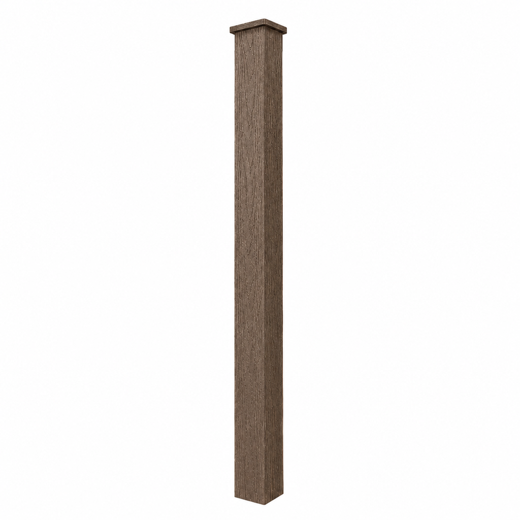 Composite Surface Mount Post - Brown (3.94 in. x 3.94 in. x 6 ft.)