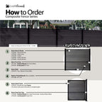 Composite Decorative Panel - Design 3 (6 ft. x 1 ft. - Black)