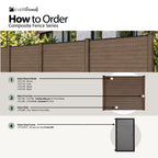Composite Fence Panel - Woodgrain Brown (6 ft. x 6 ft.)