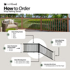 Vinyl Horizontal Railing - Black (36 in. x 72 in.)