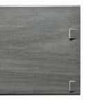 Vinyl Fence Panel Kit with Metal Inserts - Woodgrain Gray (6 ft. x 6 ft.)