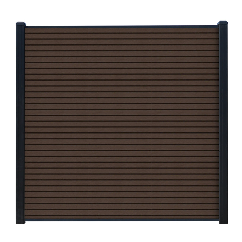 Co-extruded Fluted Composite Fence Panel - Brown (6 ft. x 6 ft.)