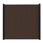 Co-extruded Fluted Composite Fence Panel - Brown (6 ft. x 6 ft.)