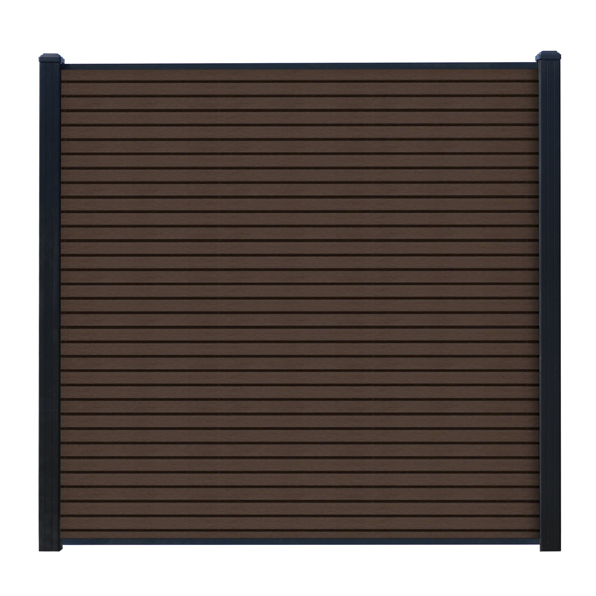 Co-extruded Fluted Composite Fence Panel - Brown (6 ft. x 6 ft.)