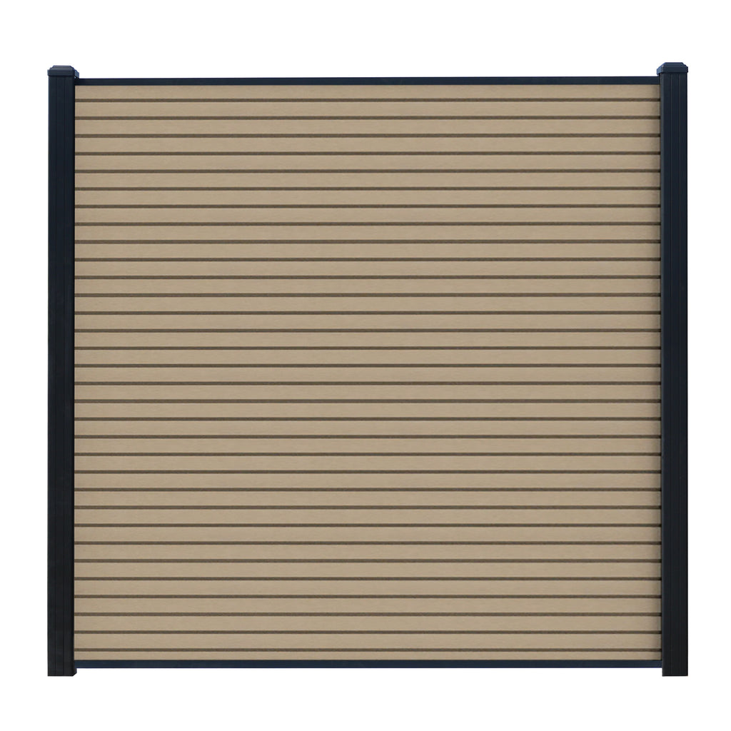 Co-extruded Fluted Composite Fence Panel - Tan (6 ft. x 6 ft.)