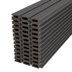 Co-extruded Fluted Composite Fence Panel - Gray (6 ft. x 6 ft.)