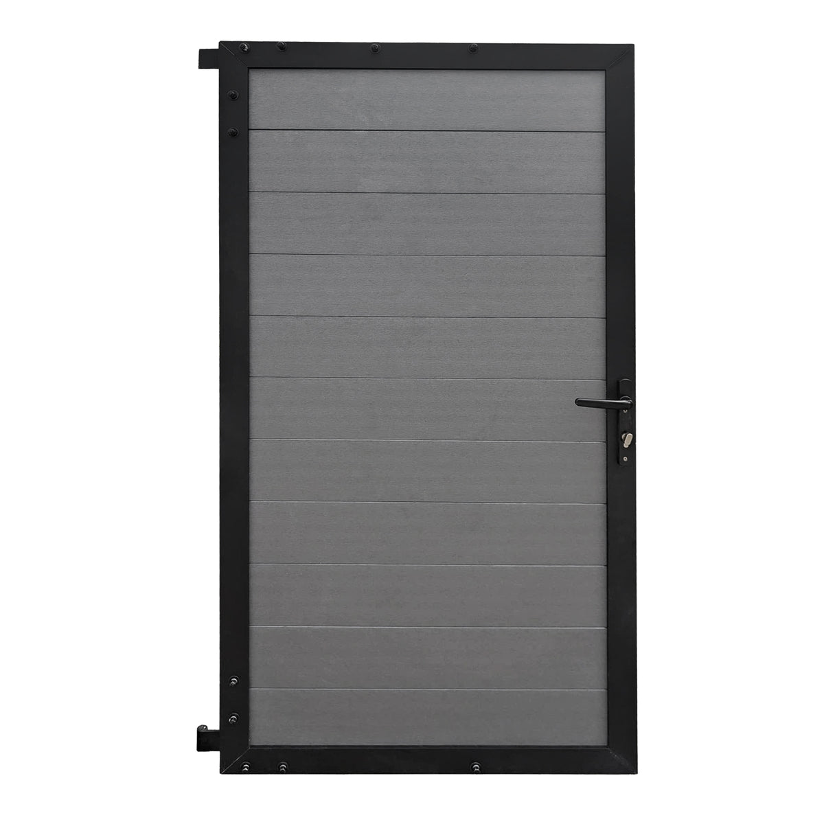 Aluminum Gate Frame Kit with Boards - Woodgrain Gray (3 ft. x 6 ft.)