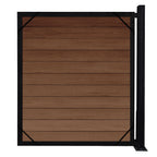 Aluminum Surface Mount Gate Frame & Panel Kit - Auburn Brown (5 Panels + 1 Gate - 5 ft. x 6 ft.)
