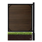 Aluminum In-Ground Gate Frame & Panel Kit - Umber (5 Panels + 1 Gate - 5 ft. x 8 ft.)
