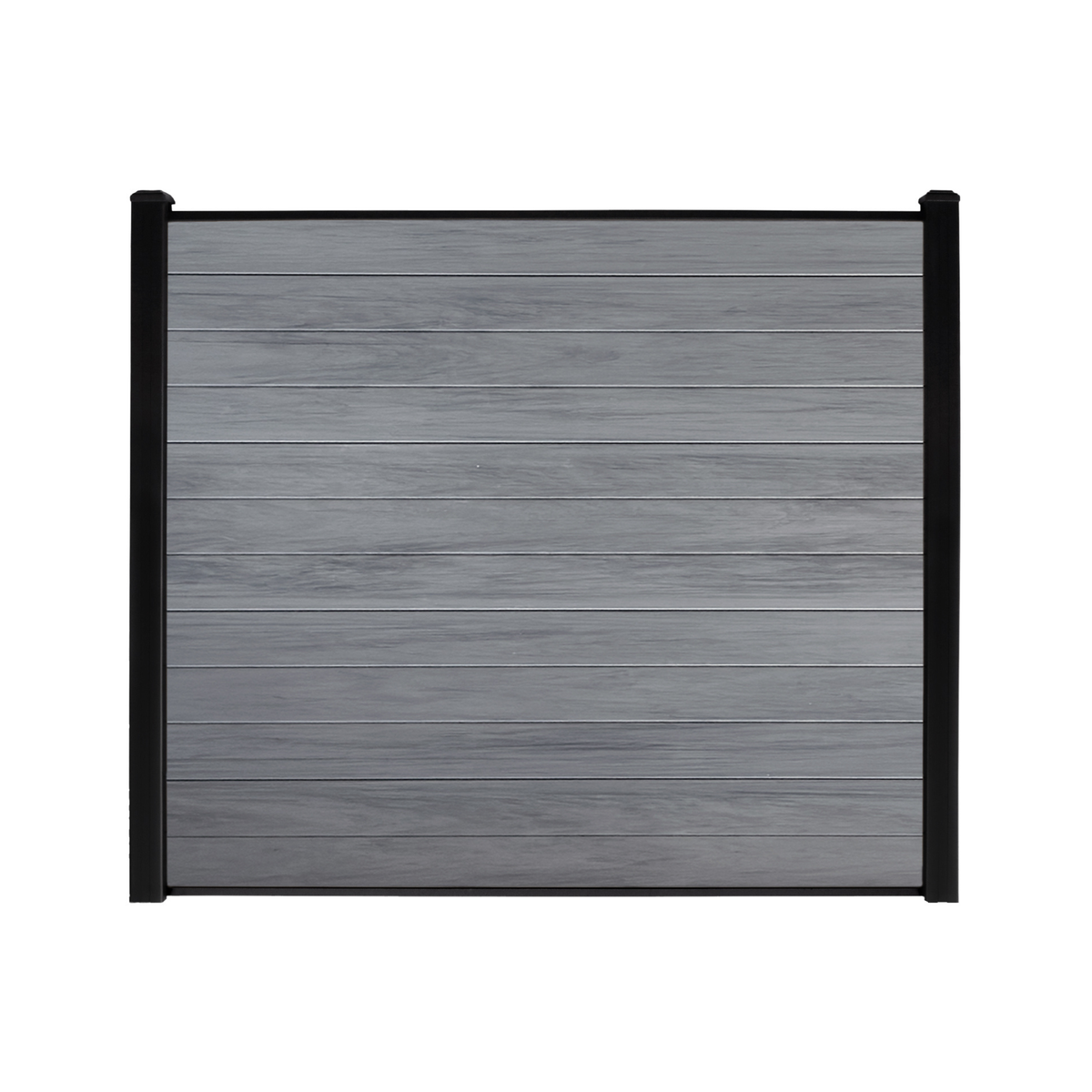 Horizontal Vinyl Fence Panel - Woodgrain Gray (6 ft. x 6 ft.)