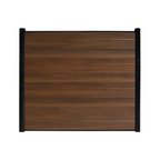 Horizontal Vinyl Fence Panel - Woodgrain Brown (6 ft. x 6 ft.)
