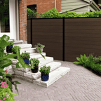 Aluminum 6 ft. Surface Mount Fence Post - Black (3.15 in. x 3.15 in. x 6 ft.)