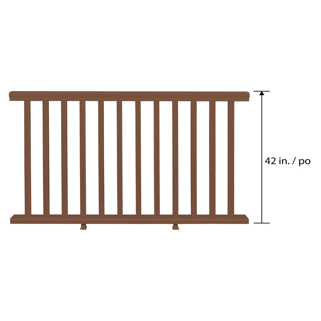 Vinyl Horizontal Railing - Brown (42 in. x 72 in.)