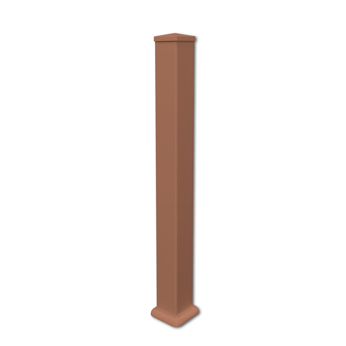 Vinyl Railing Post - Brown (44 in. x 3.78 in. x 3.78 in.)
