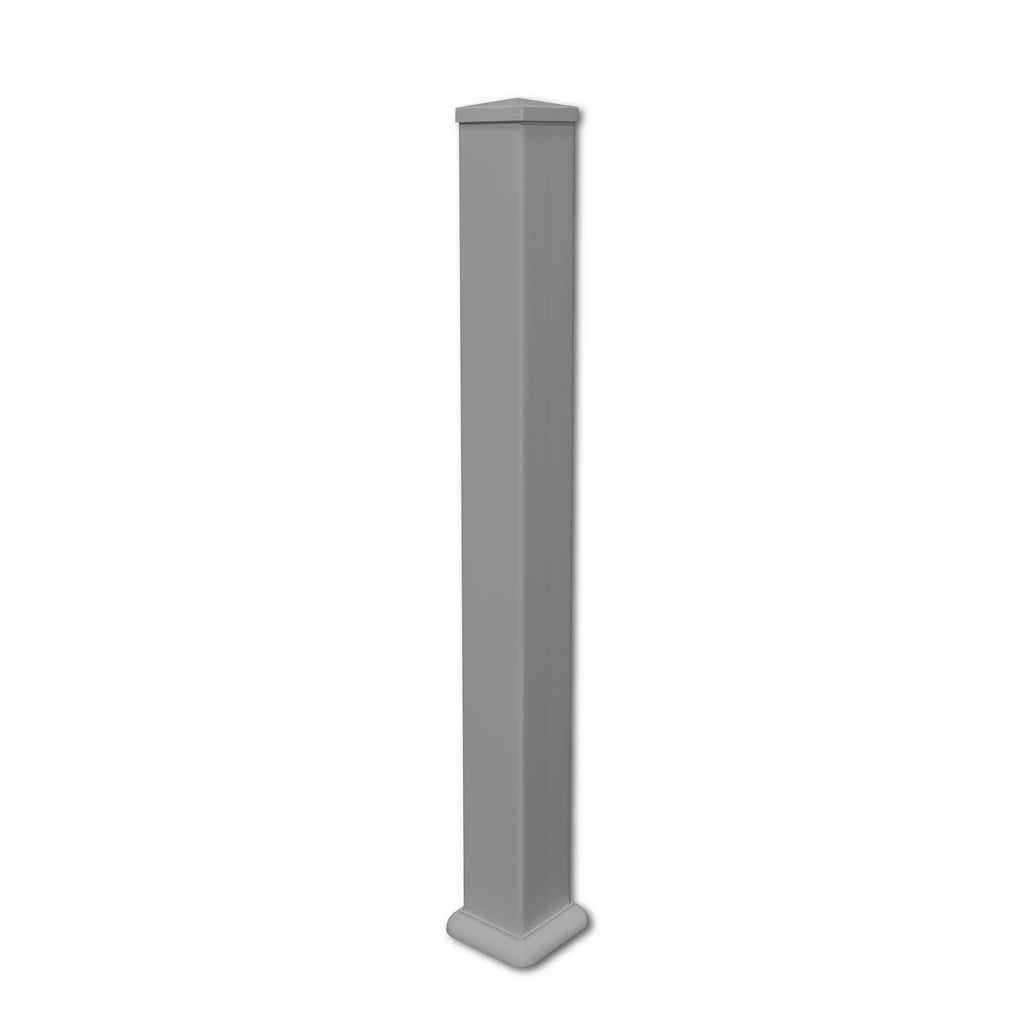Vinyl Railing Post - Gray (44 in. x 3.78 in. x 3.78 in.)
