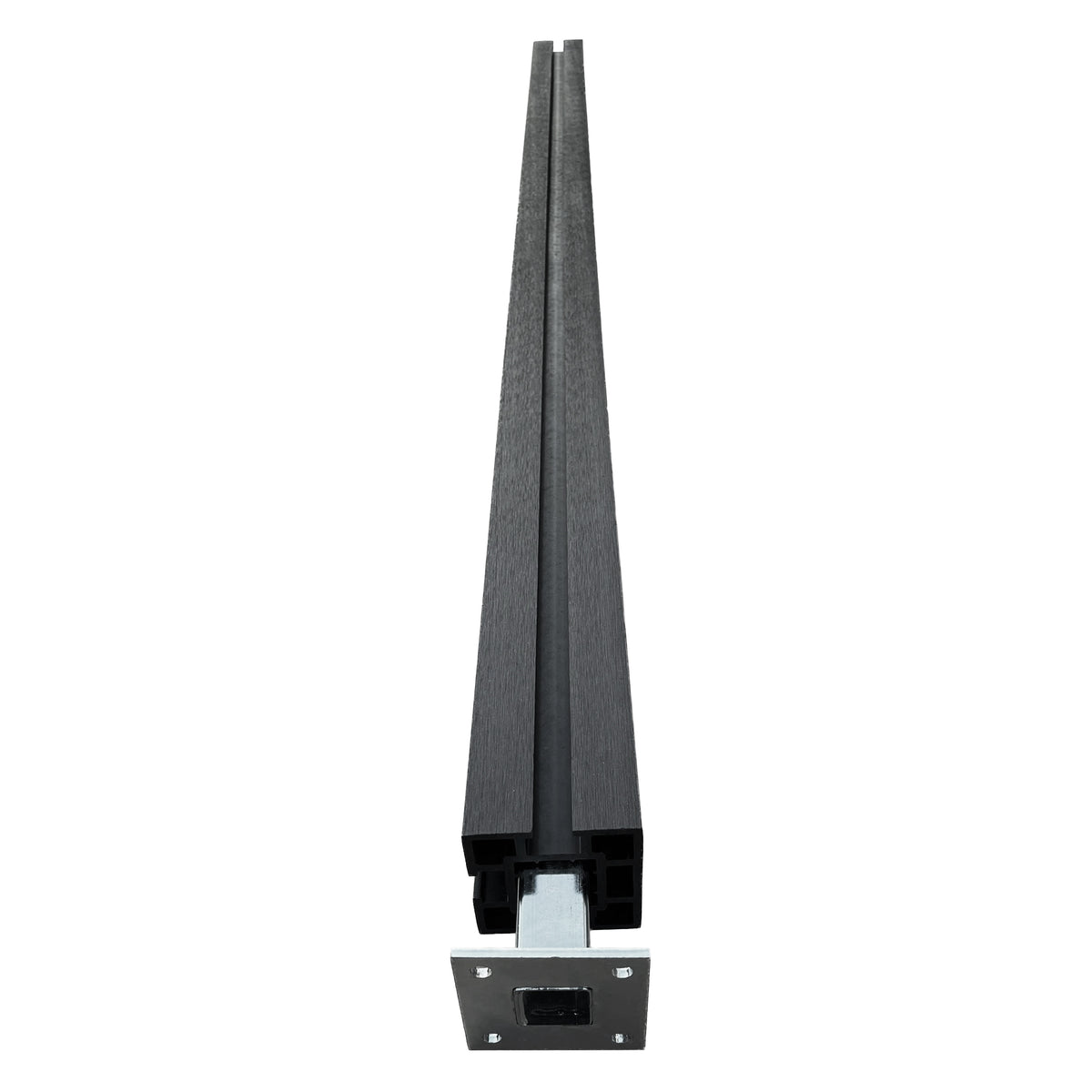 Composite Surface Mount Post - Black (3.94 in. x 3.94 in. x 6 ft.)