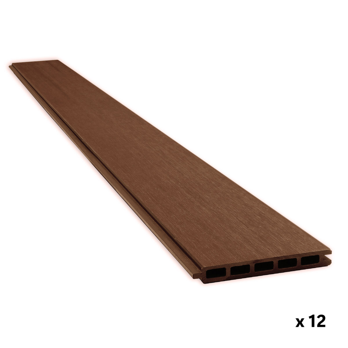 Co-extruded Composite Fence Panel - Brushed Auburn Brown (6 ft. x 6 ft.)