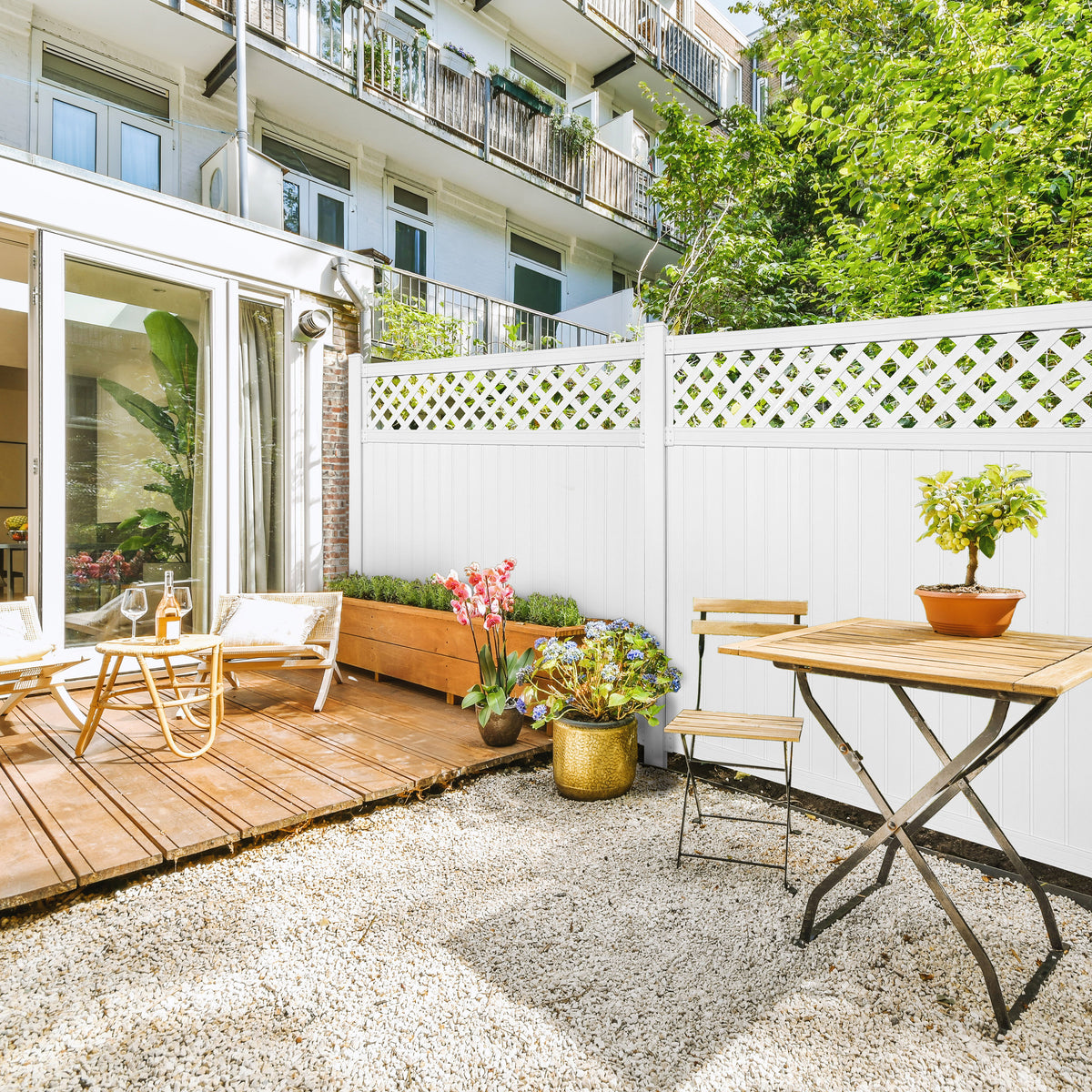 Vinyl Fence Lattice Panel - White - (6 ft. x 6 ft.)