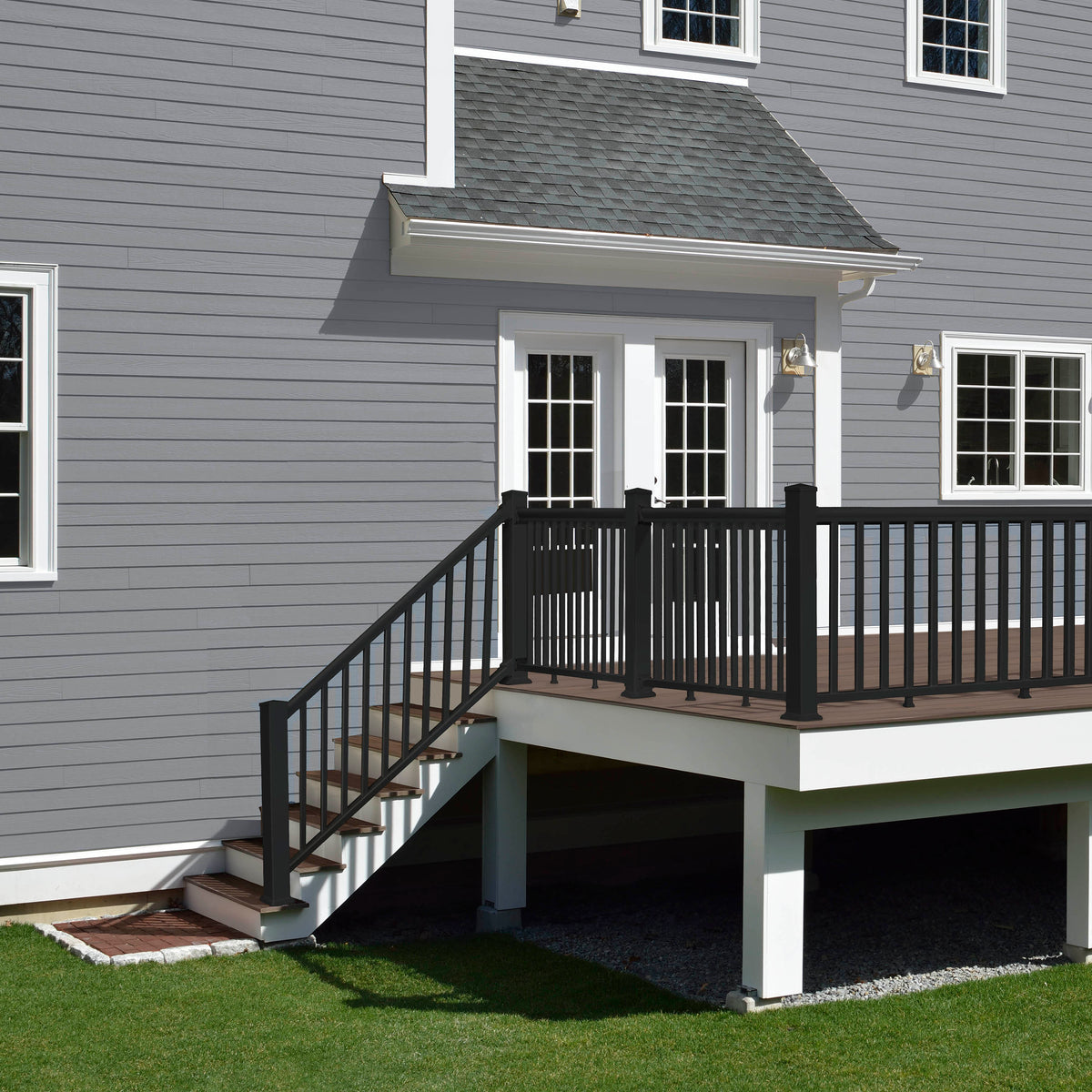 Vinyl Stair Railing - Black (42 in. x 72 in.)