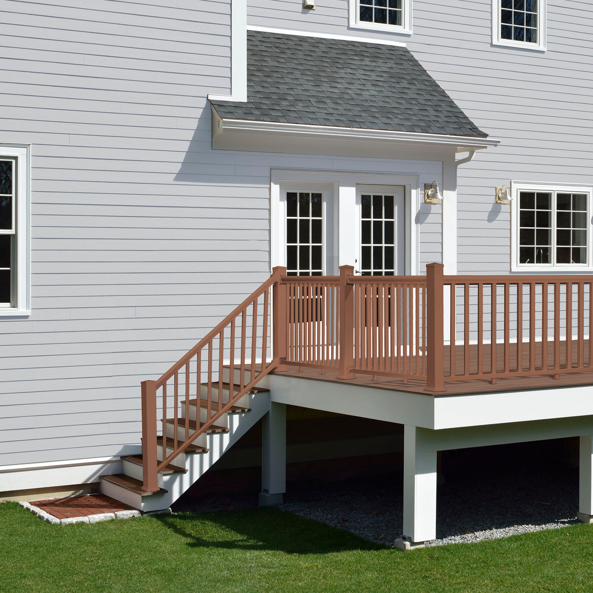 Vinyl Stair Railing - Brown (42 in. x 72 in.)