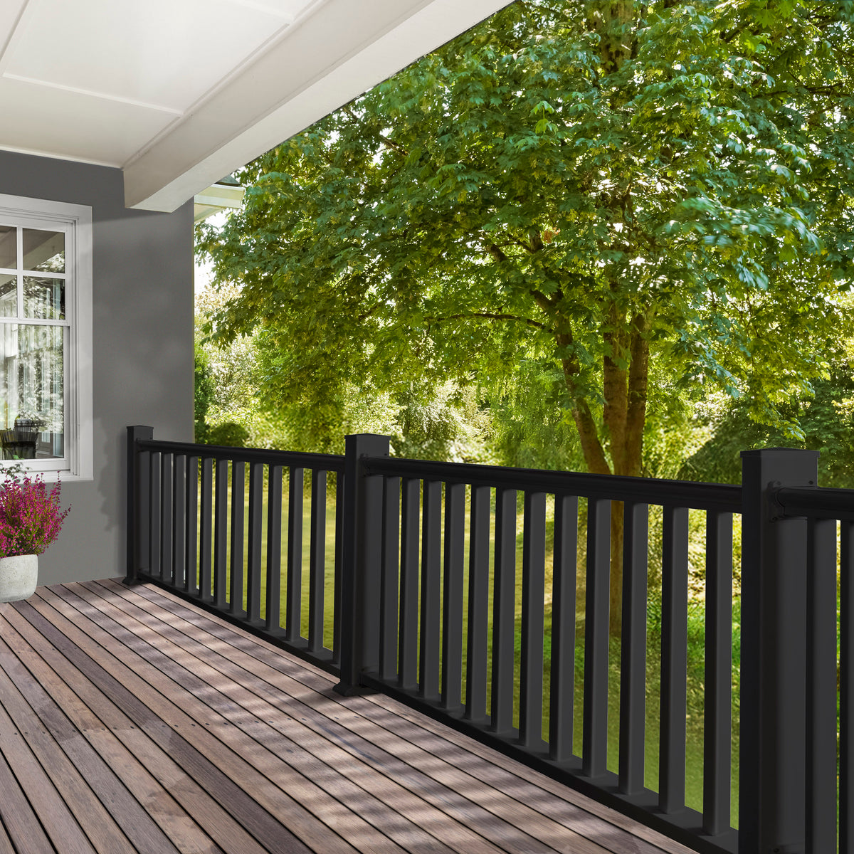 Vinyl Horizontal Railing - Black (42 in. x 72 in.)