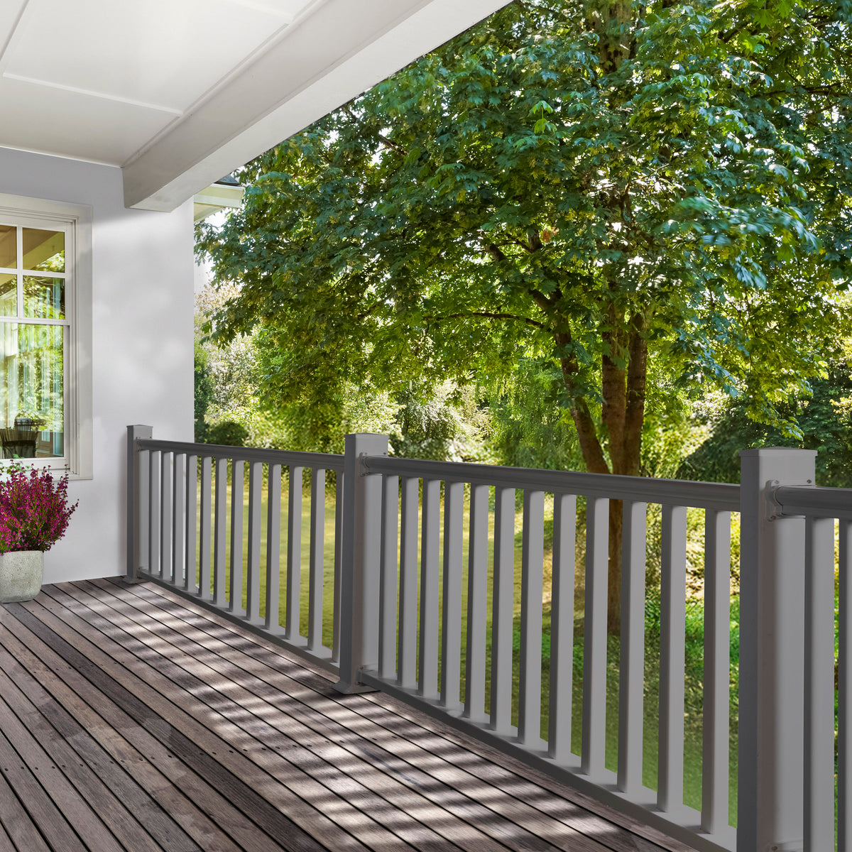 Vinyl Horizontal Railing - Gray (42 in. x 72 in.)