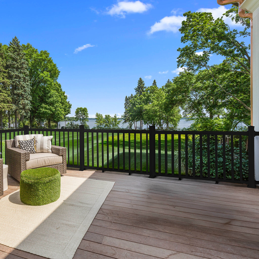Vinyl Horizontal Railing - Black (36 in. x 72 in.)