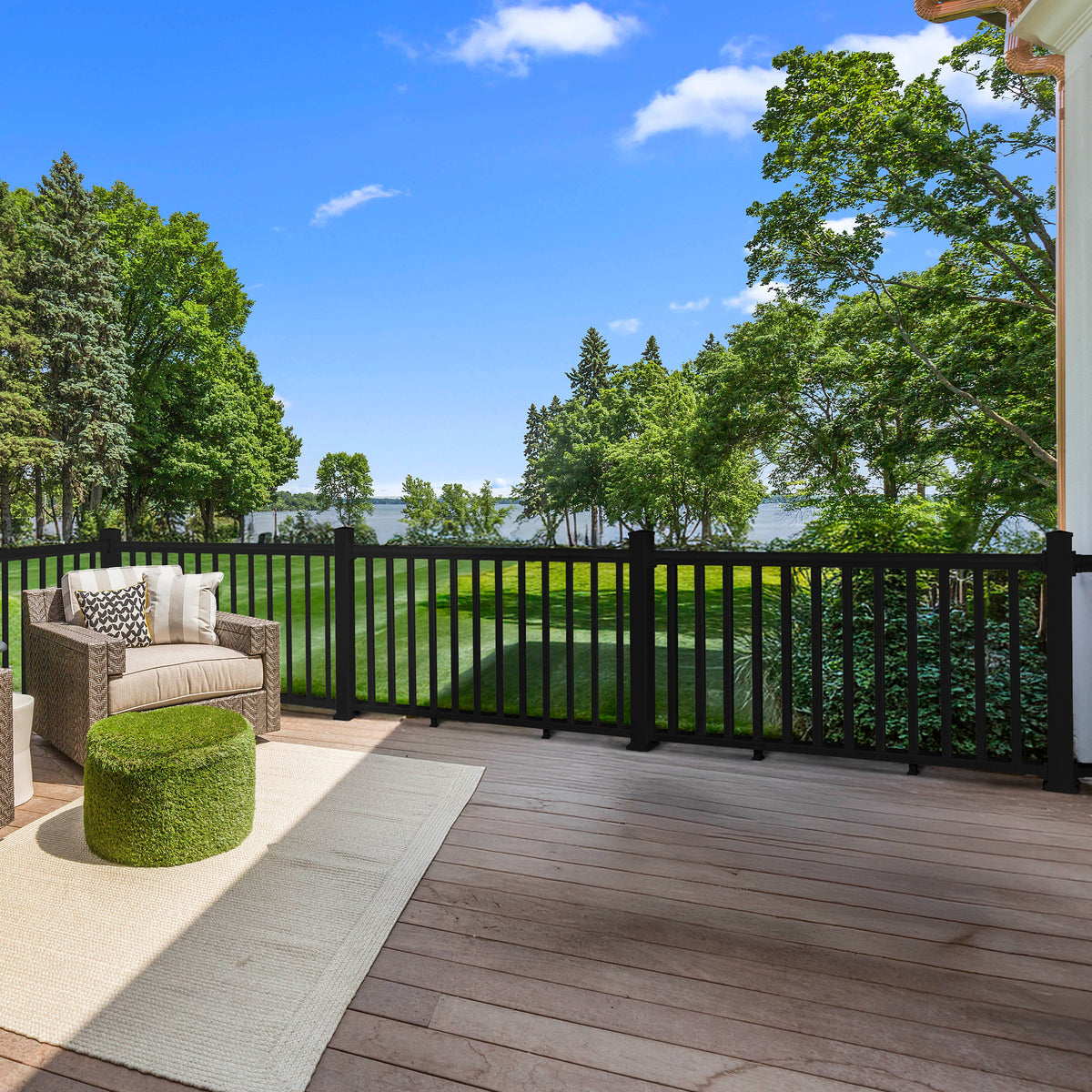 Vinyl Horizontal Railing - Black (42 in. x 72 in.)