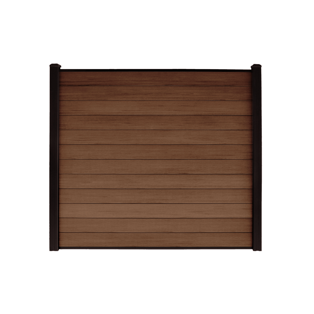 Co-extruded Composite Fence Panel - Brushed Auburn Brown (6 ft. x 6 ft.)