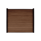 Co-extruded Composite Fence Panel - Brushed Auburn Brown (6 ft. x 6 ft.)