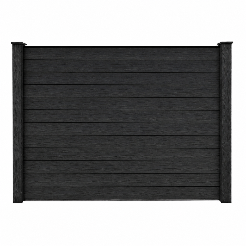 Composite Fence Panel - Woodgrain Black (6 ft. x 6 ft.)