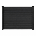 Composite Fence Panel - Woodgrain Black (6 ft. x 6 ft.)
