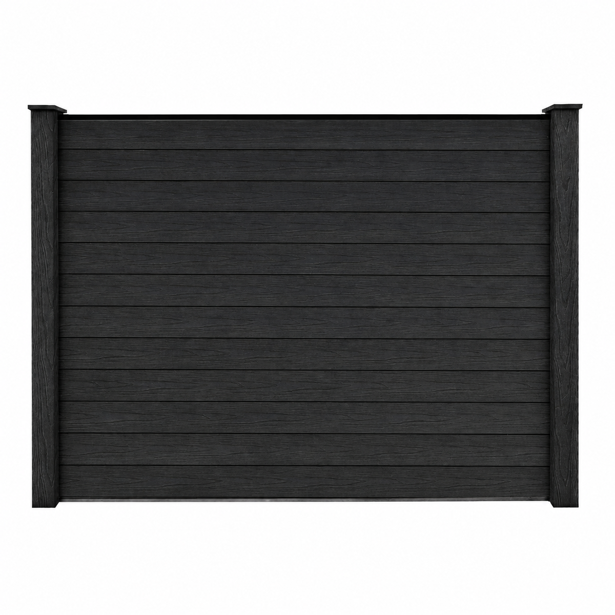 Composite Fence Panel - Woodgrain Black (6 ft. x 6 ft.)