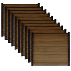 10-Pack Co-extruded Composite Fence Kits - Brushed Canyon Brown (6 ft. x 6 ft. - 6 ft. Surface Mount Posts)