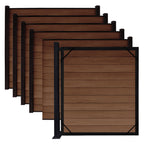 Aluminum Surface Mount Gate Frame & Panel Kit - Auburn Brown (5 Panels + 1 Gate - 5 ft. x 6 ft.)