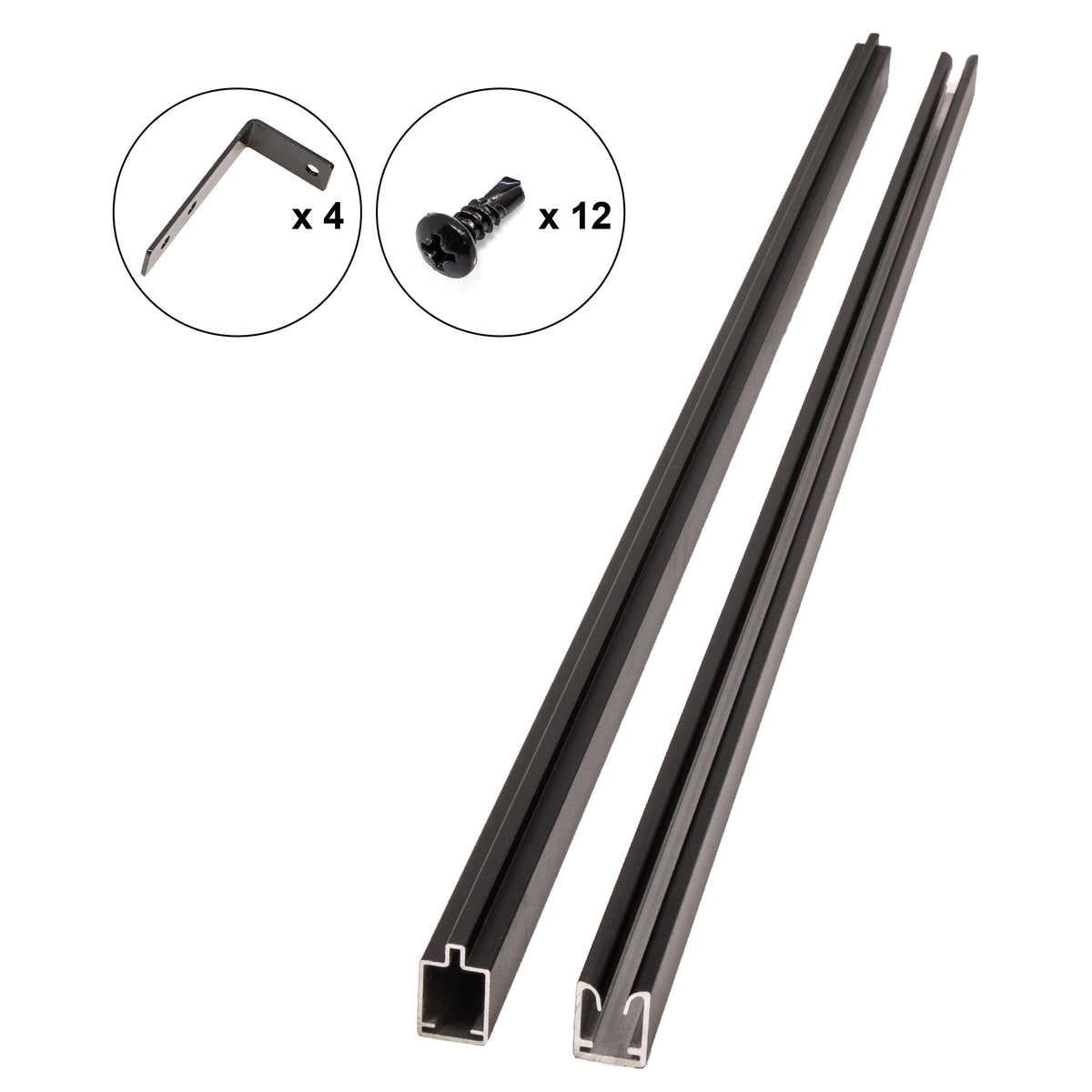 Aluminum Rails for Co-extruded Composite Fence (0.79 in. x 0.98 in. x 70.87 in.)