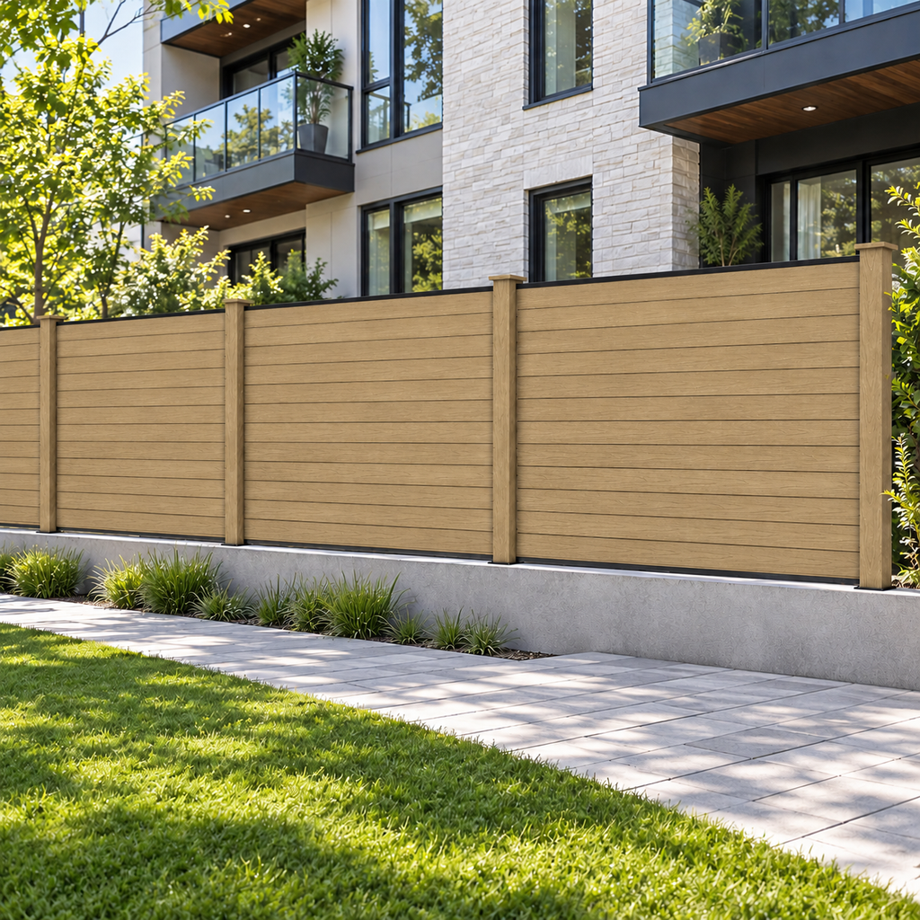 Composite Fence Panel - Woodgrain Beige (6 ft. x 6 ft.)