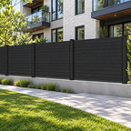 Composite Fence Panel - Woodgrain Black (6 ft. x 6 ft.)